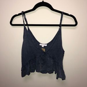 NWT Blue babydoll crop top
